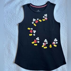 Disney Black Tank Top with Mickey Mouse Design